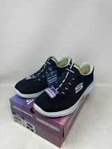 Skechers SUMMITS Women Size 8 Navy Aqua Bungee Laced Slip-On Sneaker Shoes - $1,034.73 MXN