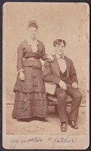 Henry J. Rodda &amp; Ida F. Clarke Carte de Visite Photo - Wilkes Barre, PA - £13.07 GBP