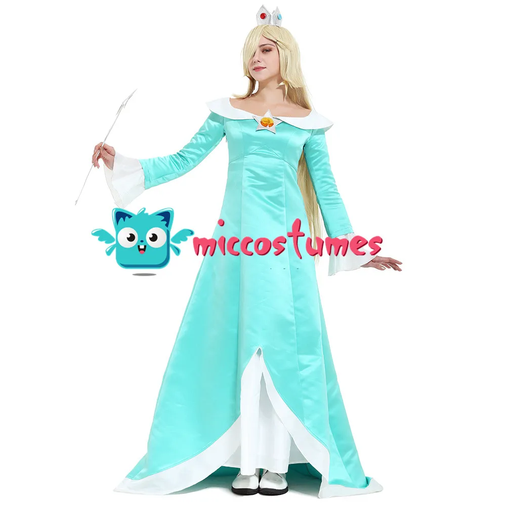 Women&#39;s Rosalina Costume Dress Including Crown Wand and Earings for Princess Cos - £86.70 GBP