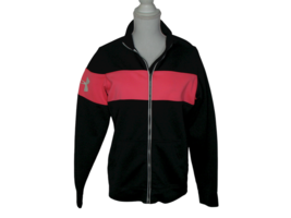 Under Armour Womens Black Pink Colorblock Semi Fitted Full Zip Jacket Sz... - £18.10 GBP