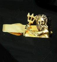 Poseidon Navy Cuff Tie clip vintage gold military insignia uniform USN m... - $95.00