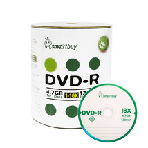 100 Pack Smartbuy 16X DVD-R 4.7GB 120Min Logo Top Blank Media Recordable... - $22.99