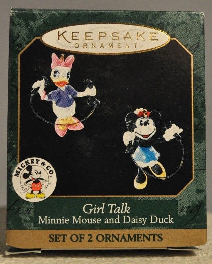 Hallmark - Girl Talk - Minnie Mouse and Daisy Duck - Set of 2 - 1999 Miniature - £13.28 GBP