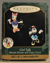 Hallmark - Girl Talk - Minnie Mouse and Daisy Duck - Set of 2 - 1999 Miniature - $16.62