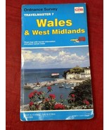 Wales &amp; West Midlands Travelmaster Map 7 Ordnance Survey VTG 1993 Great ... - £8.84 GBP