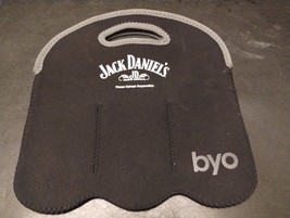 Jack Daniels BYOBAG Deluxe Neoprene Insulated Bottle Can Black Carrier Tote Bag - £25.24 GBP