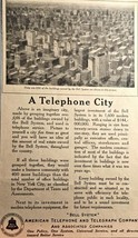 AMERICAN TELEPHONE TELEGRAPH-Bell System&quot;A Telephone City&quot;1922 Antique P... - $228.01 MXN