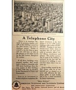 AMERICAN TELEPHONE TELEGRAPH-Bell System&quot;A Telephone City&quot;1922 Antique P... - $16.69 CAD