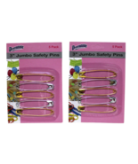 10 Piece 3 Inch Jumbo Stainless Steel Safety Pins Gold Silver Mix Blanke... - €6,06 EUR