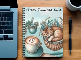 Cozy Cat Spiral Notebook, Ruled Lines, Perfect for Cat Lovers, Journalin... - €14,66 EUR