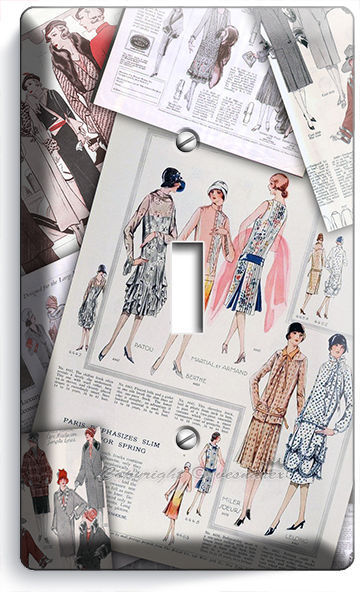 RETRO FASHION MAGAZINE PAGES SINGLE LIGHT SWITCH WALL PLATE COVER NEW ROOM DECOR
