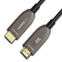 8K Fiber Optic HDMI 2.1 Cable, 6FT, 48Gbps, 8K@60Hz, 4K@120Hz, eARC, HDR - $24.74