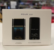 POUR LUI by OSCAR DE LE RENTA 2pcs Set for Men3.0 FL.OZ / 90 ML EAY DE TOILETTE - £51.49 GBP