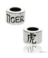Sterling Silver Chinese Zodiac Year of The Tiger Bead Charm for most Charm  - £17.20 GBP
