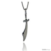 Sterling Silver Sword Pendant, 1 1/4 in. (33 mm)  - $13.43