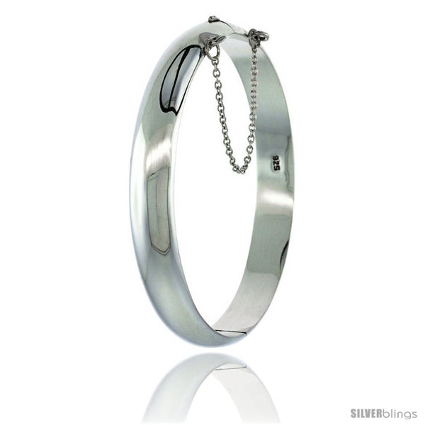 Primary image for Sterling Silver Bangle Bracelet High Polished 3/8 in 