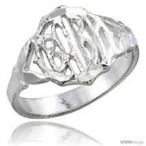 Size 4 - Sterling Silver Round Face Baby Ring / Kid&#39;s Ring / Toe Ring  - £8.41 GBP
