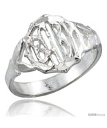 Size 4 - Sterling Silver Round Face Baby Ring / Kid&#39;s Ring / Toe Ring  - £8.34 GBP