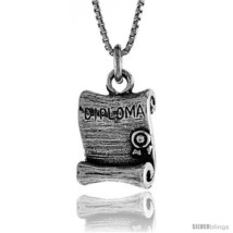 Sterling Silver Diploma Pendant, 11/16 in. (18 mm)  - £21.83 GBP