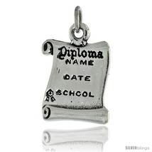 Sterling silver oxidized diploma engravable pendant thumb200