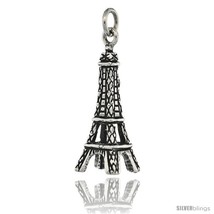 Sterling Silver 3-Dimentional Eiffel Tower Charm, 1 1/8 in  - £20.28 GBP