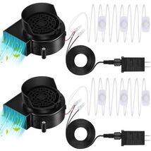 Hiboom 2 Pack Inflatable Fan Blower 12V .5A Each With 3 LED Lights Repla... - $35.96
