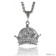 Sterling Silver Crown Pendant, 1in  (25 mm)  - £36.97 GBP