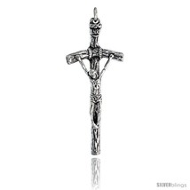 Sterling Silver Crucified Jesus of Nazareth, King of The Jews Cross Pendant, 2  - £49.95 GBP