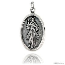 Sterling Silver Resurrection of Jesus Medal Pendant 15/16in  X 5/8in  (24 mm X 1 - £24.28 GBP