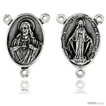Sterling Silver Rosary Center 15/16in  X  - $40.62