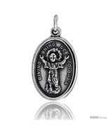 Sterling Silver Divino Nino De Colombia Oval-shaped Medal Pendant, 7/8in... - $37.54