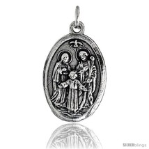 Mily st joseph blessed virgin mary child jesus oval shaped medal pendant 7 8 23 mm tall thumb200