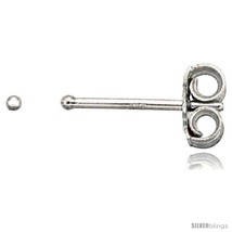 Sterling Silver very tiny 1 mm Ball Stud Earrings / Nose Studs (1/32  - $7.11
