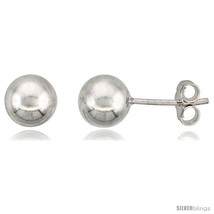 Sterling Silver 7 mm Ball Stud Earrings large (9/32  - $11.46