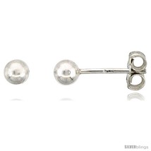 Sterling Silver 4 mm Ball Stud Earrings (3/32  - £6.30 GBP