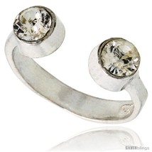 Clear Crystals (April Birthstone) Adjustable (Size 2 to 4) Toe Ring / Kid's  - $12.73