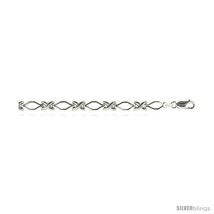 Length 7 - Sterling Silver XOXO Hugs &amp; Kisses Bracelet), 1/4 in. (6.5 mm)  - £70.18 GBP