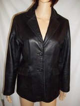 Mossimo Womens&#39; Black Leather Jacket/Blazer - Size: Small  - £24.77 GBP