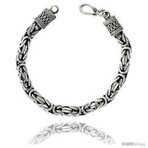 Length 24 - Sterling Silver Bali BYZANTINE Chain Necklaces &amp; Bracelets 7mm Very  - £543.90 GBP