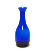 Cobalt Blue Glass Flower Vase Decanter Circleware 9 inch height - £13.94 GBP