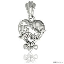 Sterling Silver Quinceanera 15 ANOS w/ Butterfly Triple Hearts Pendant Rhodium  - £28.38 GBP