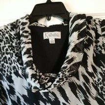 K Studio Collection Black/White Animal Design Fit With Flare Dress Fully Lined 6 - £19.55 GBP