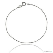 Length 16 - Sterling Silver Classic Italian Cable Chain Necklace RHODIUM  - £9.02 GBP