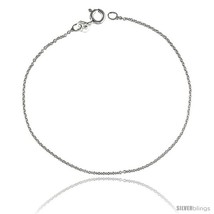 Length 16 - Sterling Silver Classic Italian Cable Chain Necklace RHODIUM  - £9.00 GBP