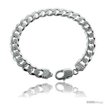 Length 22 - Sterling Silver Italian Curb Chain Necklaces &amp; Bracelets 9mm Heavy  - £127.84 GBP