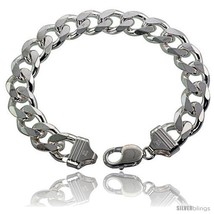 Length 22 - Sterling Silver Italian Curb Chain Necklaces &amp; Bracelets 13mm Heavy  - £231.49 GBP