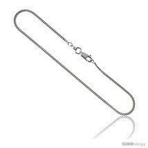 Length 10 - Sterling Silver Italian Thin Curb Chain Necklaces &amp; Bracelets 1.3mm  - £9.10 GBP