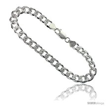 Length 24 - Sterling Silver Italian Curb Chain Necklaces &amp; Bracelets 8mm Medium  - £196.37 GBP