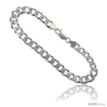Silver italian curb chain necklaces bracelets 8mm medium heavy nickel free style crv220 thumb200