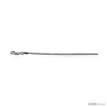 Length 7 - Sterling Silver 2 mm Omega Necklace Italian Nickel Free 1/16 in  - £17.31 GBP
